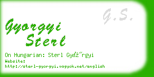 gyorgyi sterl business card